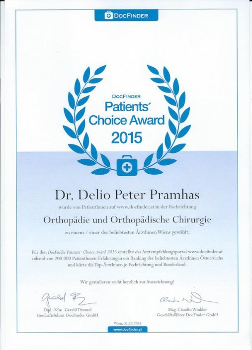 Dr Pramhas Docfinder Peoples Choice Award 2015